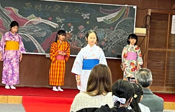 伝統文化　文化庁親子教室発表