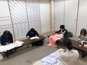 奈良の着付け教室大和美流着物学院「半襟講習会」桜井教室
