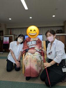 奈良の着付け教室【大和美流着物学院】車いす着付け講習会４回目