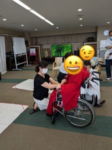 奈良の着付け教室【大和美流着物学院】車いす着付け講習会４回目