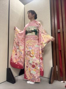 奈良の着付け教室【大和美流着物学院】着装士振袖着付け講習会（特訓編）モデル