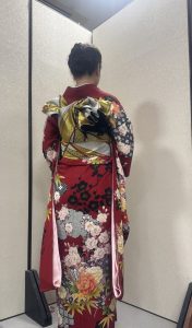 奈良の着付け教室【大和美流着物学院】着装士振袖着付け講習会（特訓編）モデル