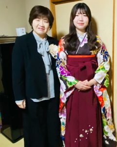 奈良の着付け教室【大和美流着物学院】卒業式袴着付け