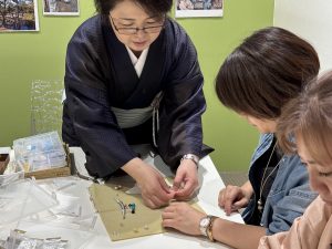 奈良の着付け教室【大和美流着物学院】ビーズ羽織紐講習会＆ランチ会by桃山教室