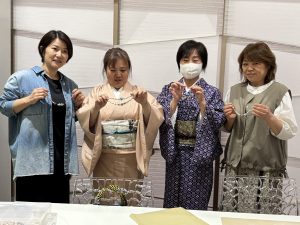 奈良の着付け教室【大和美流着物学院】ビーズ羽織紐講習会＆ランチ会by桃山教室