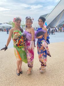 奈良の着付け教室【大和美流着物学院】万博着物イベント　和の輪2025　ドレス着付け
