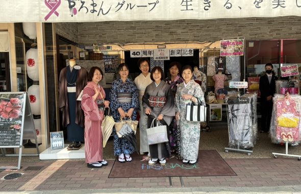 奈良の着付け教室【大和美流着物学院】本店教室　半幅帯講習会＆お出かけ会