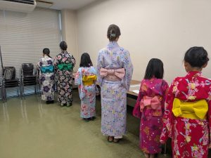 伝統文化親子着付け教室　大和郡山支部　初回浴衣着付け