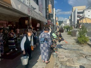 奈良の着付け教室【大和美流着物学院】「ゆかた着方教室　打ち水大作戦」