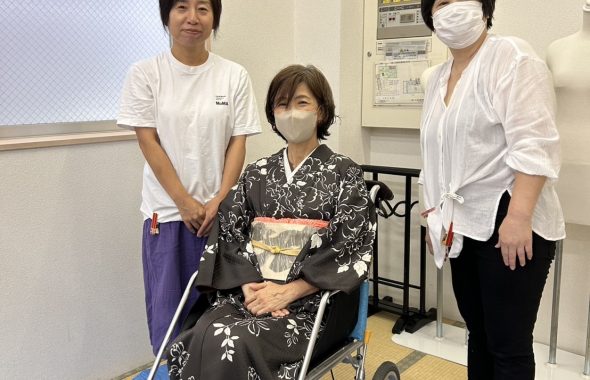 奈良の着付け教室大和美流着物学院「車いす講習会５回目」