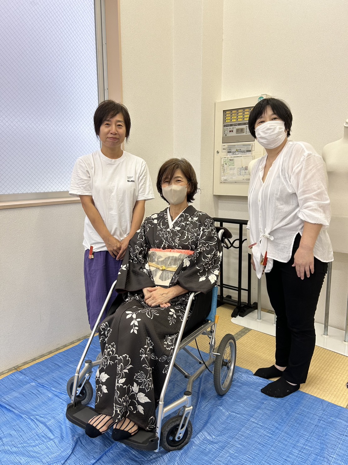 奈良の着付け教室大和美流着物学院「車いす講習会５回目」