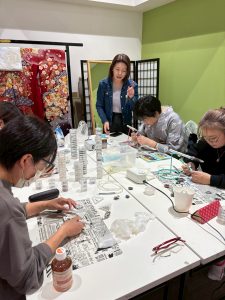 奈良の着付け教室大和美流キラキラ帯留め講習会着物学院 by桃山教室