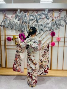 奈良の着付け教室大和美流着物学院「二十歳のつどい」振袖着付け