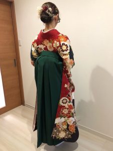 卒業式出張袴着付け