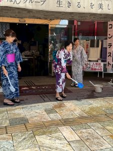 奈良の着付け教室<br>大和美流着物学院<br>彩樂理（さらり）着付け教室<br>🌸ゆかた着方教室＆打ち水大作戦