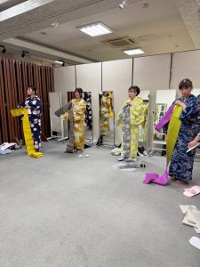 奈良の着付け教室<br>大和美流着物学院<br>彩樂理（さらり）着付け教室<br>🌸ゆかた着方教室＆打ち水大作戦
