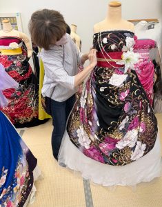 奈良の着付け教室大和美流着物学院「振袖ドレス着付け講習会」パニエ
