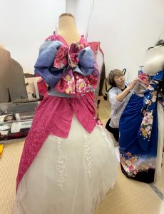 奈良の着付け教室大和美流着物学院「振袖ドレス着付け講習会」パニエ